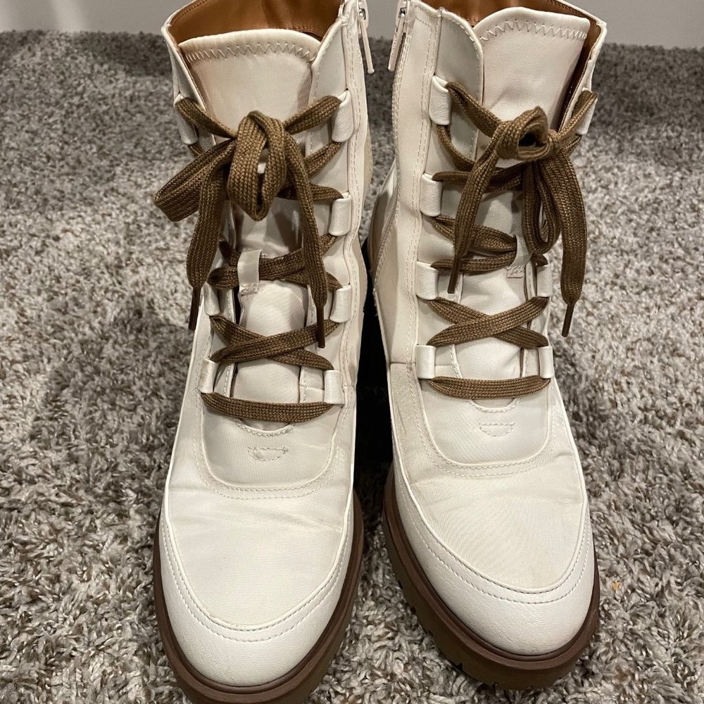 Off White Universal Thread Combat Style Boots - image 2